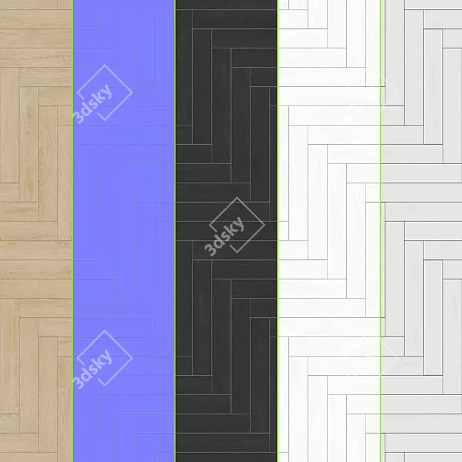 Parquet Collection 04: Standard & Herringbone Patterns 3D model image 2