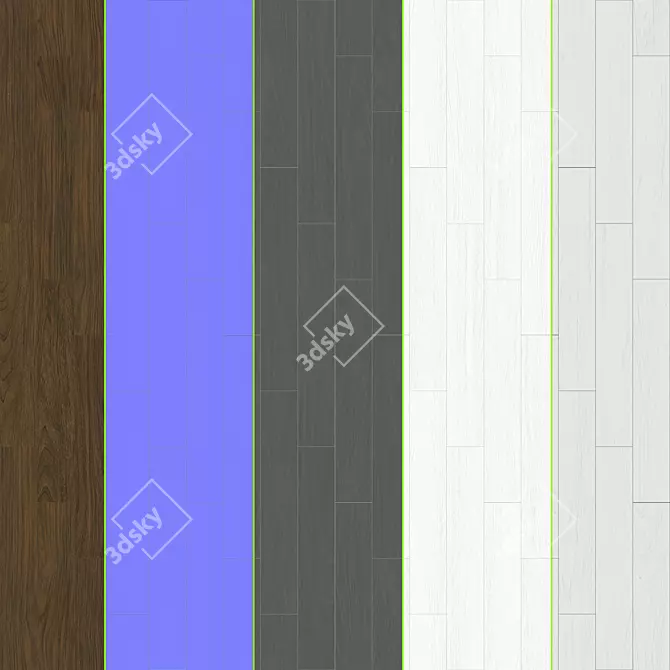 Patterned Parquet Collection: Standard & Herringbone 3D model image 3
