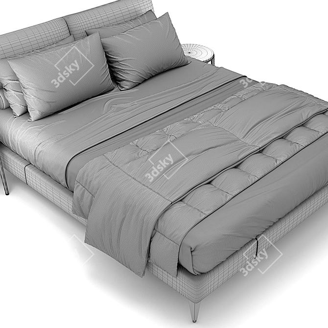 Luxury Selene Bed by B&B Italia 3D model image 3