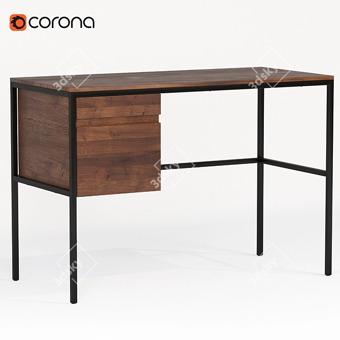 Modern Pontes Desk: Stylish and Functional 3D model image 1