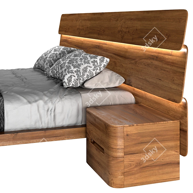 Elegant DODO Bed by MOBENIA 3D model image 3