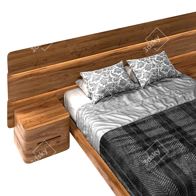 Elegant DODO Bed by MOBENIA 3D model image 4