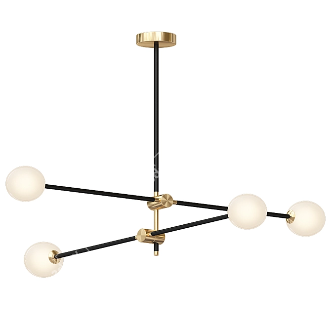 BULLA Modern Chandelier: 100cm Diameter, 112cm Height 3D model image 4