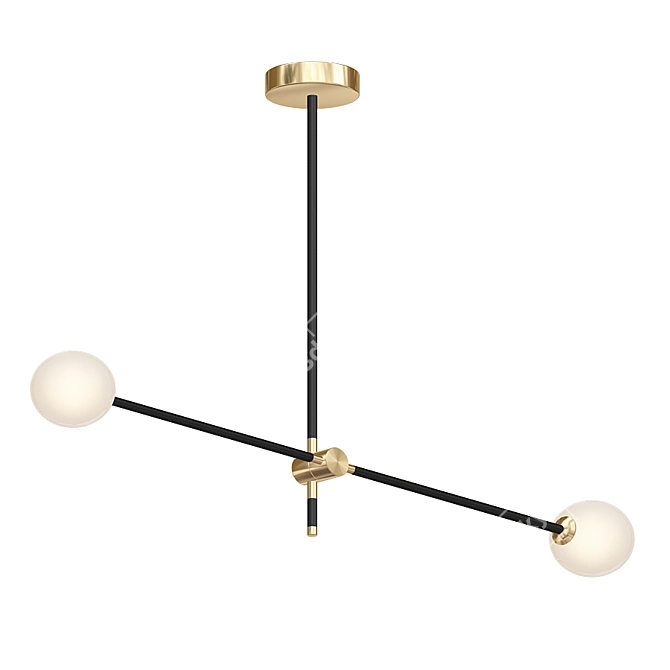 BULLA Modern Chandelier: 100cm Diameter, 112cm Height 3D model image 5