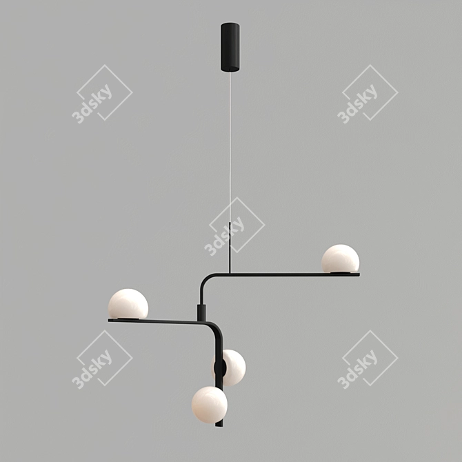 Elegant Arcanum Angle Pendant 3D model image 1