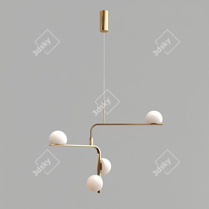 Elegant Arcanum Angle Pendant 3D model image 2