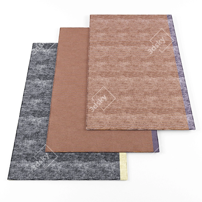 Modern Rugs Set with High Resolution 3D model image 1