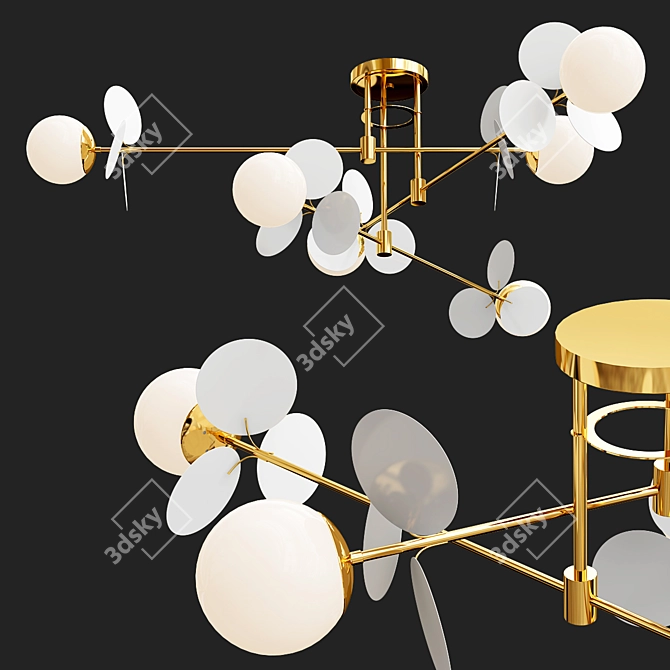 Elegant Glow: MATISSE B Chandelier 3D model image 1