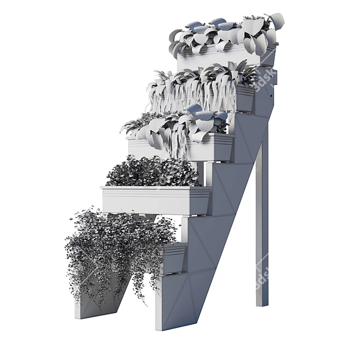 Versatile 113 Plant Stand: Stylish Garden Décor 3D model image 4