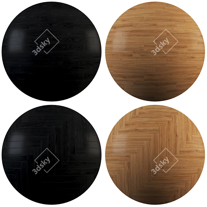 Parquet 07: Standard & Herringbone Collection 3D model image 1