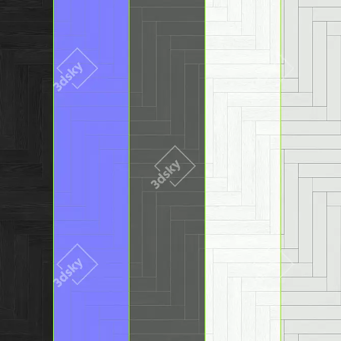 Parquet 07: Standard & Herringbone Collection 3D model image 3