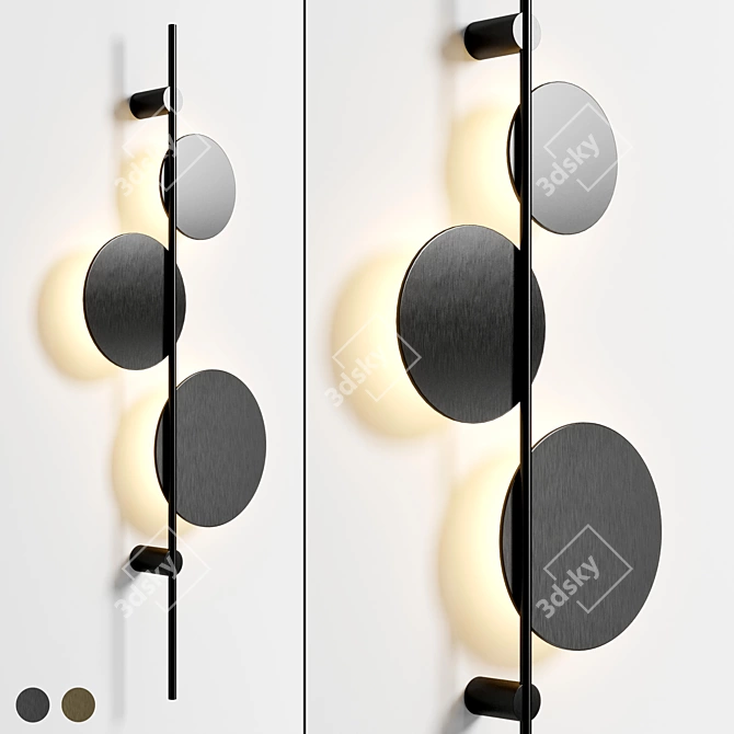 Sleek Ambinte K Modern Wall Light 3D model image 1