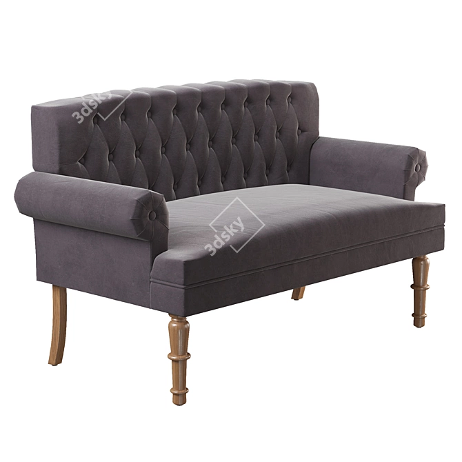 Bjorn Rolled Arm Sofa: Elegant and Comfortable Seating 3D model image 7