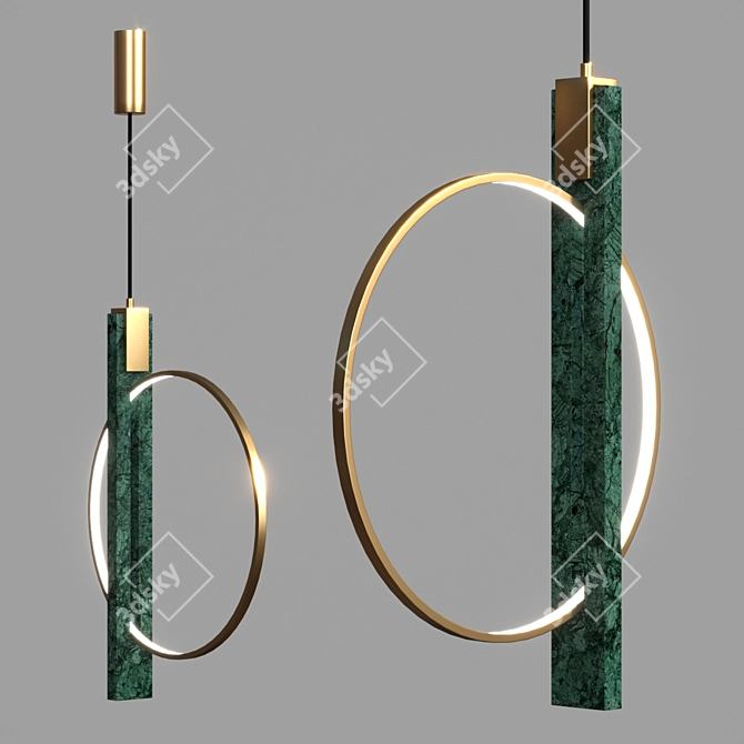 Modern Design Horizon Pendant 3D model image 2