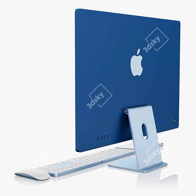 Sleek Apple iMac 24-inch 2021: Ultimate Full Set 3D model image 3
