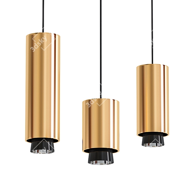 Elegant CLAQUE Pendant Light 3D model image 1