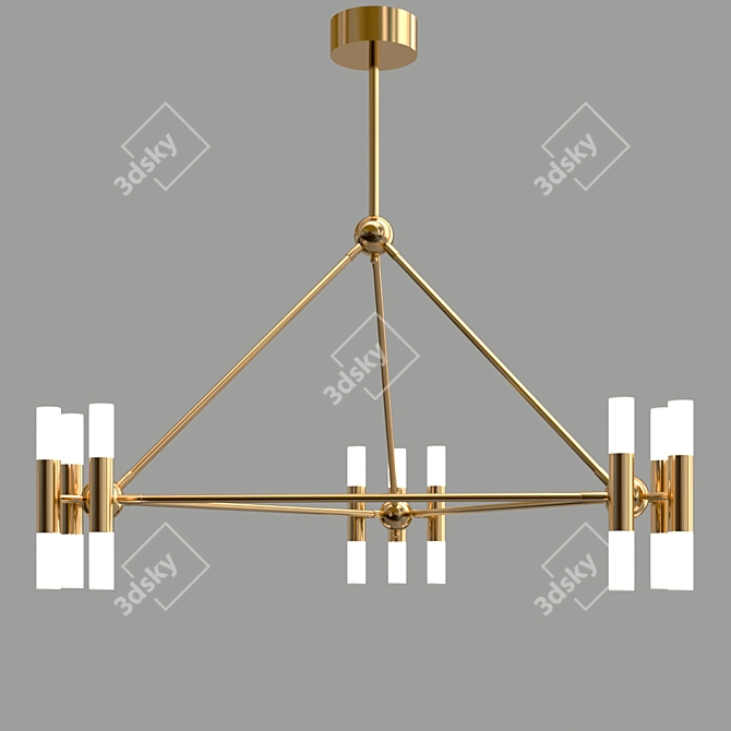 Sleek Molecular Chandeliers: GRAPHITE 3D model image 3