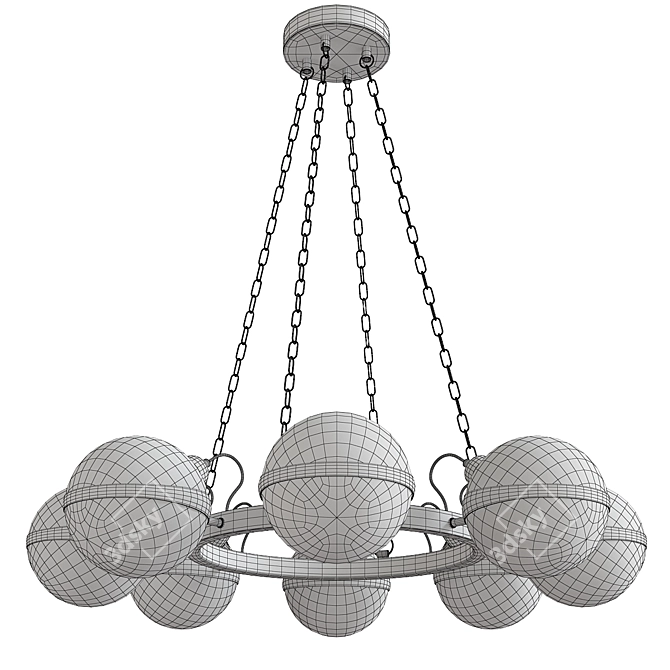 Elegant Vangelo Chandelier 3D model image 2