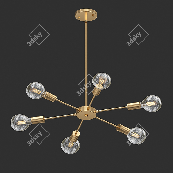 Sputnik-inspired Sphere Chandelier - Jankowski 3D model image 1