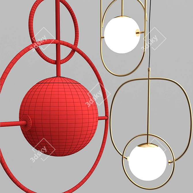 SKANDI Charade Pendant Light 3D model image 3