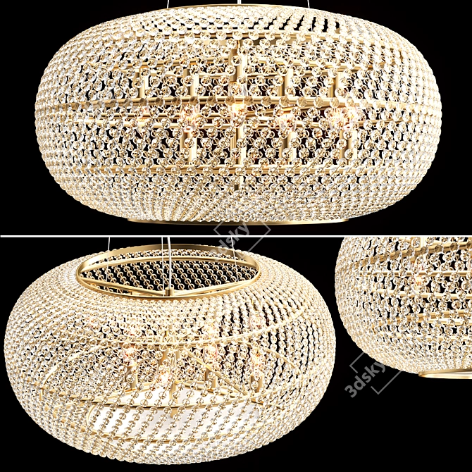 Luxury Gold Pendant Light: Ideal Lux Pasha 3D model image 2