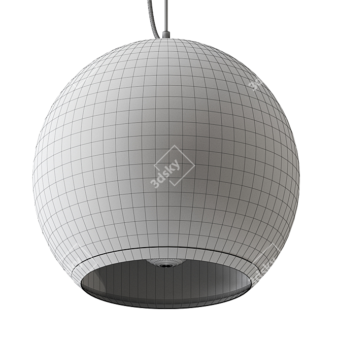 Sleek Viper Pendant Light 3D model image 3