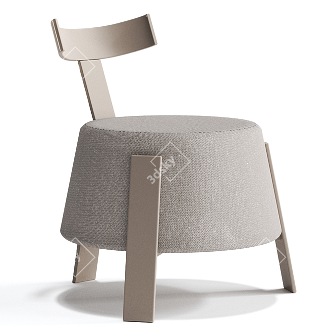 Modern T Lounge Chair: Sleek & Stylish Design 3D model image 2