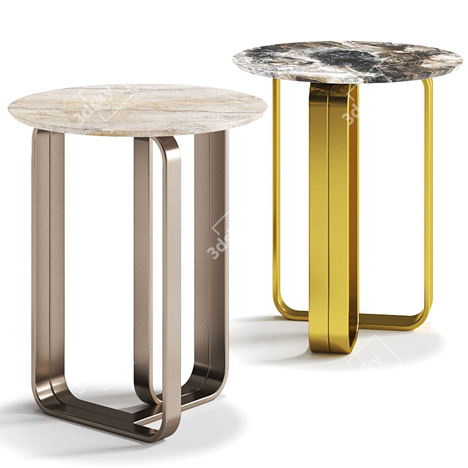 Contemporary Nova Side Table 3D model image 1