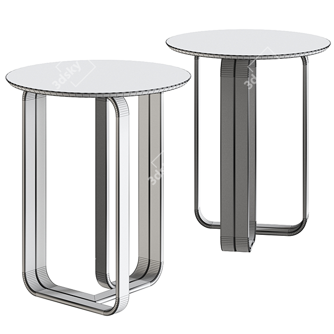 Contemporary Nova Side Table 3D model image 2