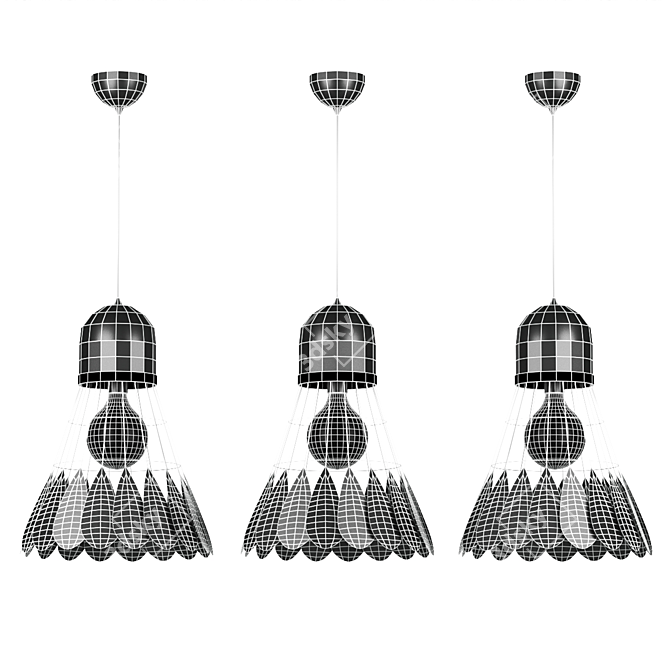 Modern Nordic Badminton Pendant Lights 3D model image 6