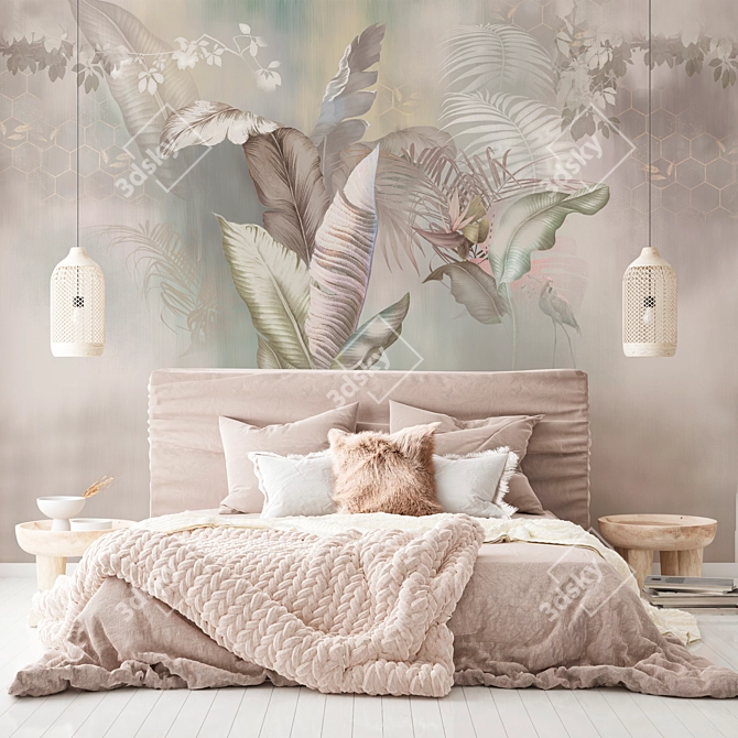 MasterFresok Photowall Murals: Customizable, Waterproof, Stunning 3D model image 2