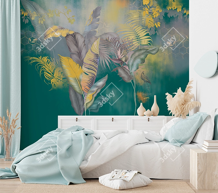 MasterFresok Photowall Murals: Customizable, Waterproof, Stunning 3D model image 5