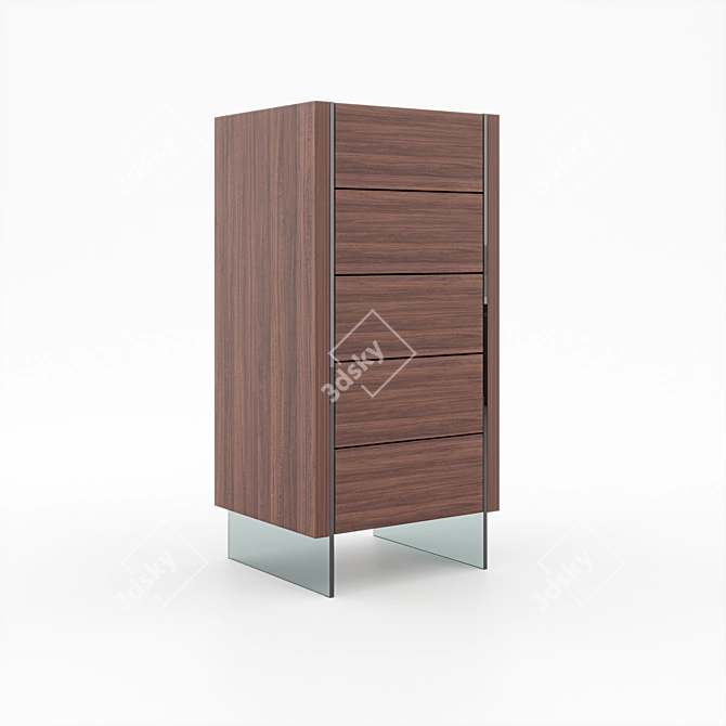 Dallas OM Chest of Drawers - Stylish Storage Solution 3D model image 1