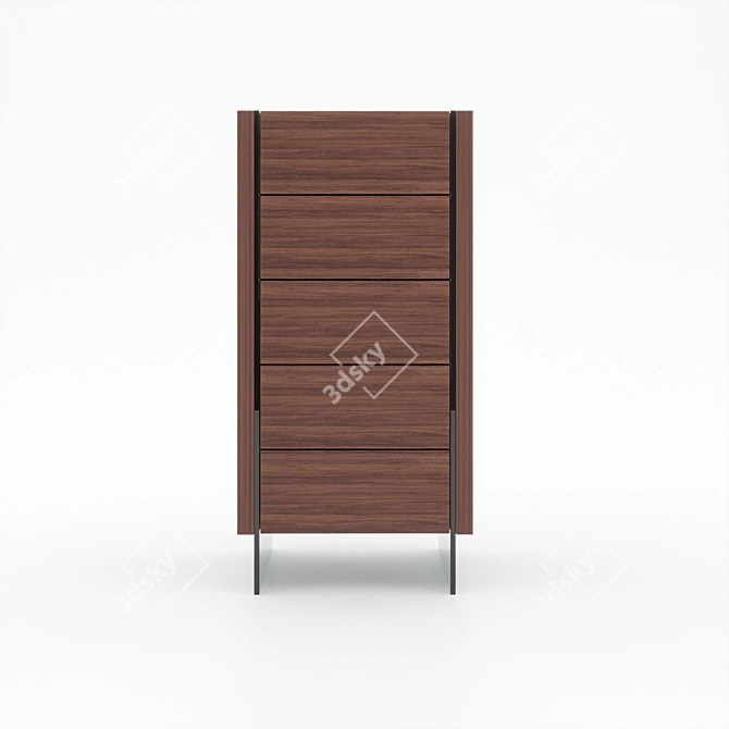 Dallas OM Chest of Drawers - Stylish Storage Solution 3D model image 2