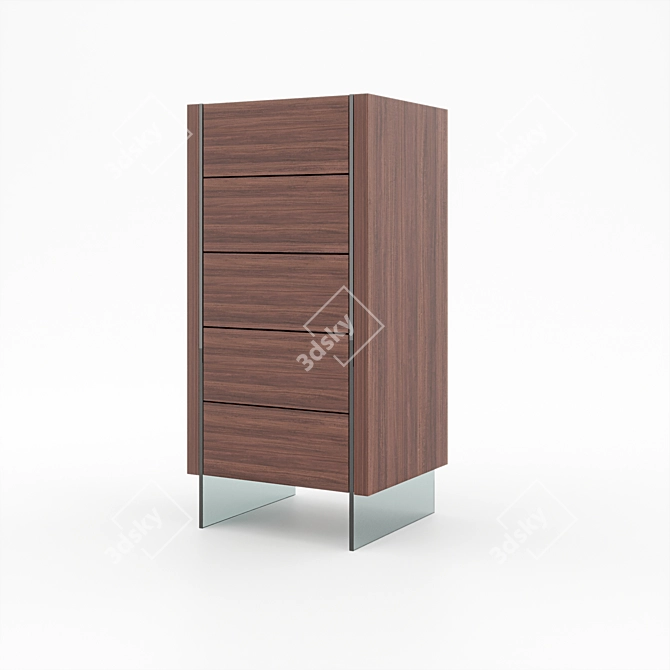 Dallas OM Chest of Drawers - Stylish Storage Solution 3D model image 3