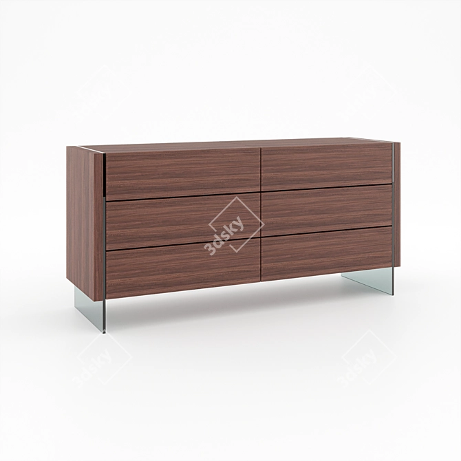 Elegant Dallas OM Dressing Table 3D model image 1