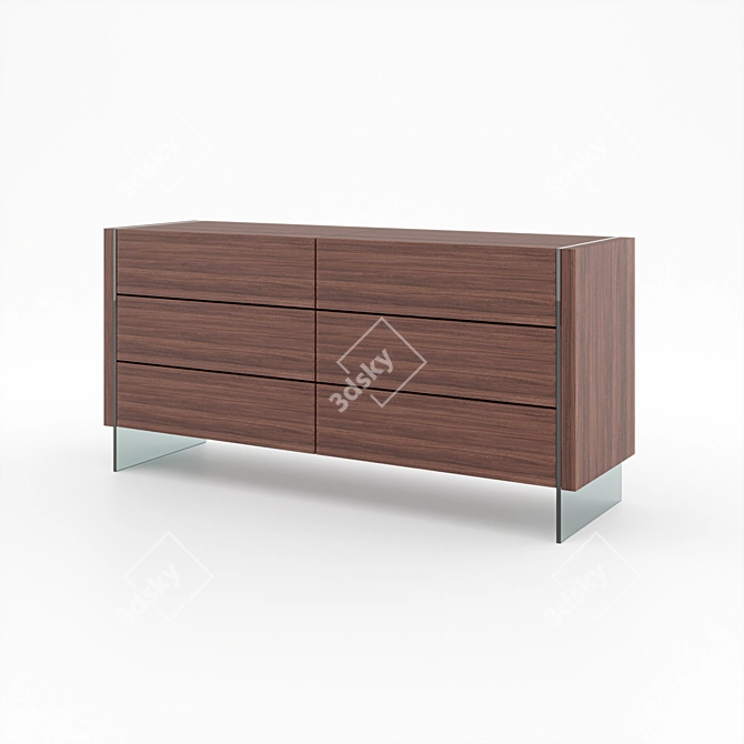 Elegant Dallas OM Dressing Table 3D model image 3