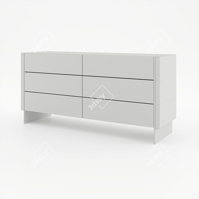 Elegant Dallas OM Dressing Table 3D model image 4