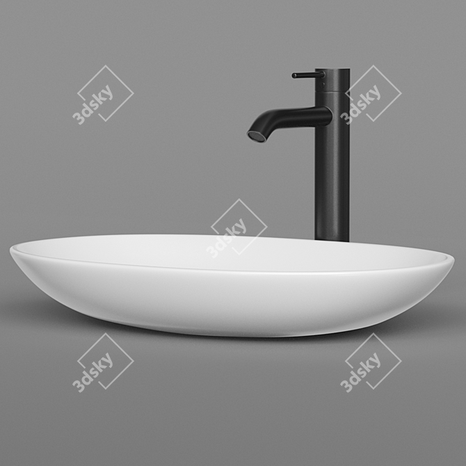 Stylish ArtCeram LFL001 Basin 3D model image 3