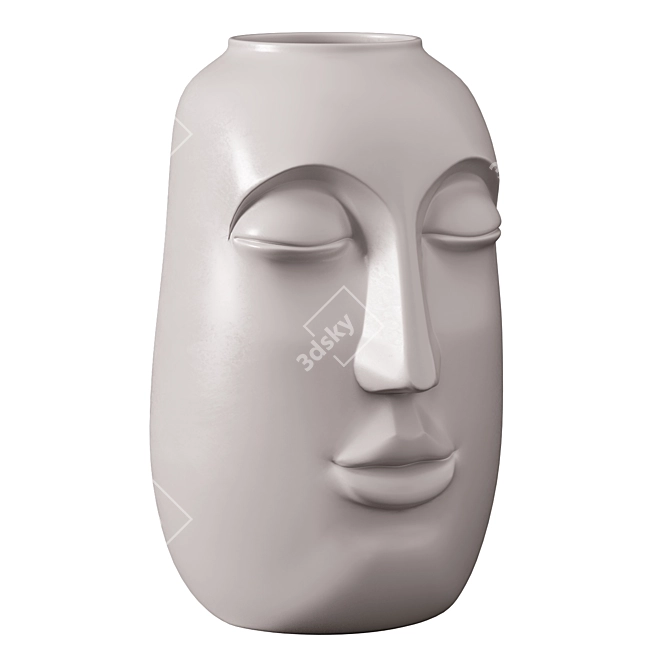 Modern Face Vases, Set of 2 3D model image 3