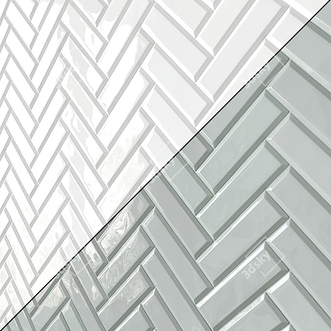 Kerama Marazzi Chord Herringbone: 16 Types of Timeless Elegance 3D model image 3