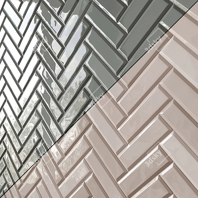 Kerama Marazzi Chord Herringbone: 16 Types of Timeless Elegance 3D model image 7