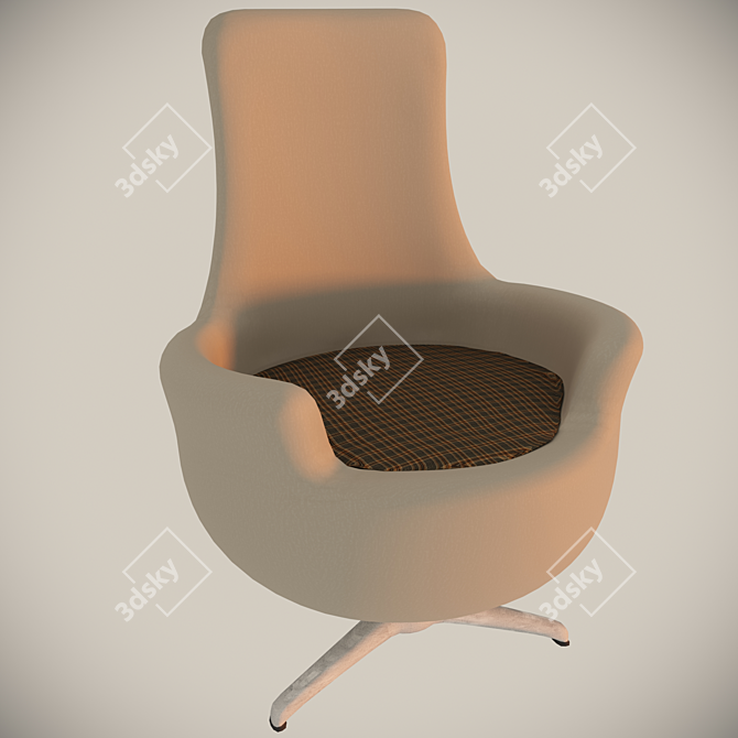 Cozy Plush Sitting Chair 3D model image 1