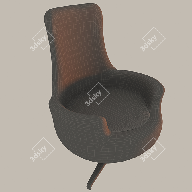 Cozy Plush Sitting Chair 3D model image 3