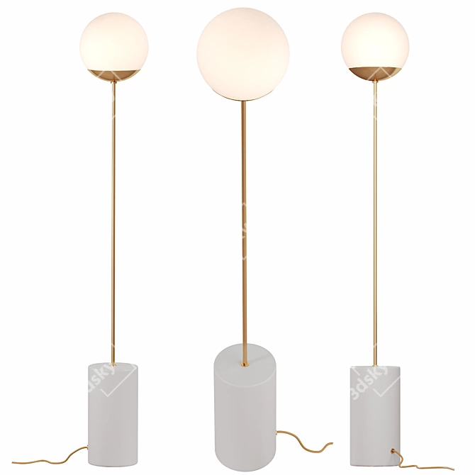 Sleek Line Floor Lamp 3D model image 1