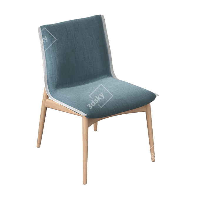 E004 Embrace Chair: Oak & White Oil 3D model image 1