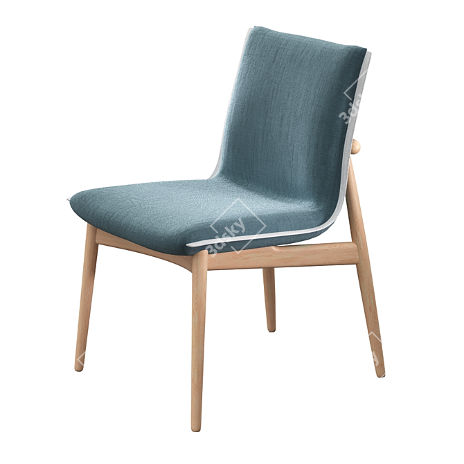 E004 Embrace Chair: Oak & White Oil 3D model image 2