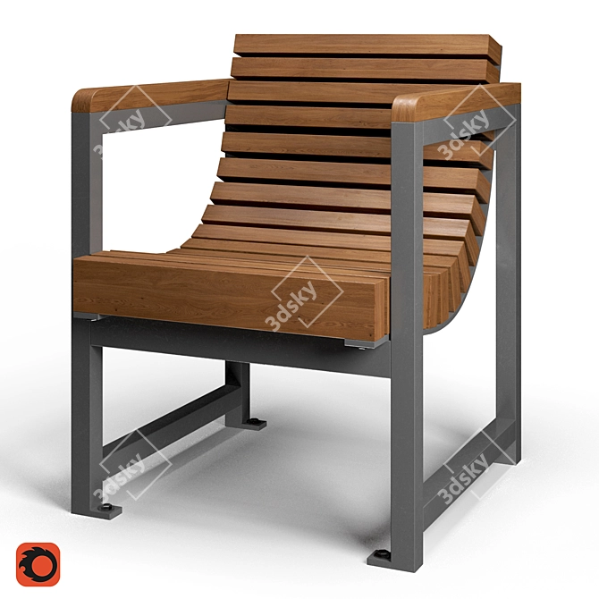 Punto Group Chair: Sleek Design by Sineu Graff 3D model image 4
