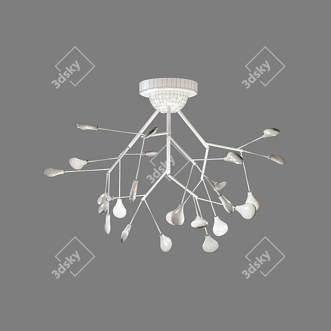 Glass Shades Chandelier by Bogates 3D model image 2