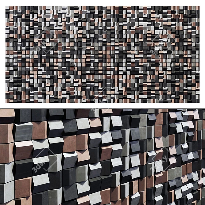 Sleek Mutina Bathroom Tile 3D model image 2